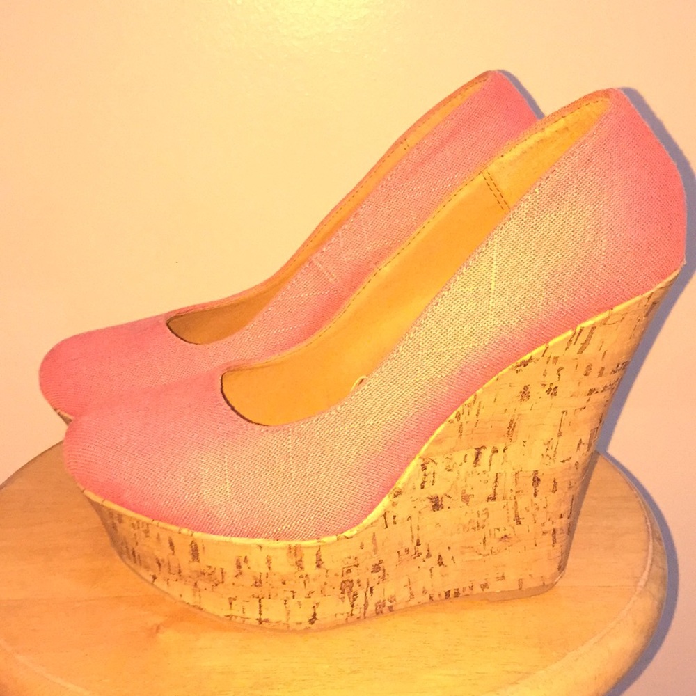 Pink high wedges!
